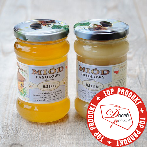 Top Produkt Miód Fasolowy ULIK z Roztocza od Doceń Polskie.